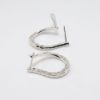 Picture of  14k White Gold & Diamond Teardrop Shaped Front to Back Earrings