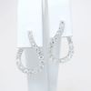 Picture of  14k White Gold & Diamond Teardrop Shaped Front to Back Earrings