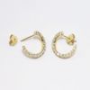 Picture of 14k Yellow Gold & Diamond Front to Back Earrings