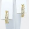 Picture of 14k Yellow Gold & Diamond Double Rowed Huggee Earrings