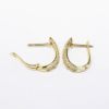 Picture of 14k Yellow Gold & Diamond Double Rowed Huggee Earrings