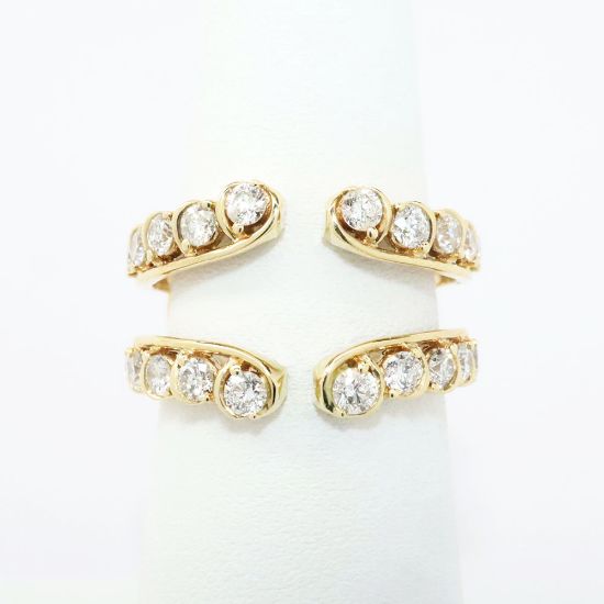 Picture of 14k Yellow Gold & Diamond Split Shank Insert Ring Enhancer 