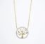 Picture of 14k Yellow Gold Necklace with Tree of Life Pendant with Diamond Halo