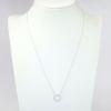 Picture of 14k White Gold Necklace with Circular Baguette Cut Diamond Pendant