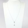 Picture of 14k White Gold & Tanzanite Lariat Necklace with Diamond Halos