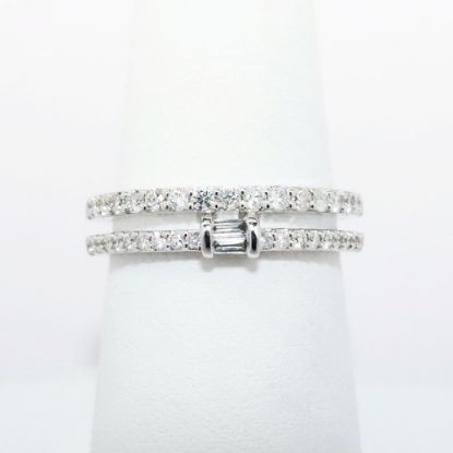 Picture of 14k White Gold & Diamond Split Band Ring