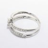 Picture of 14k White Gold & Diamond Spiral Ring with Oval Cut Diamond Center