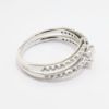 Picture of 14k White Gold & Diamond Spiral Ring with Oval Cut Diamond Center