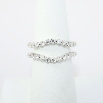 Picture of 14k White Gold & Diamond Curved Insert Ring Enhancer