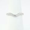 Picture of 14k White Gold & Diamond Contoured Wedding Band