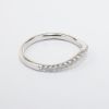 Picture of Delicate 14k White Gold & Diamond Contoured Wedding Band