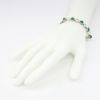 Picture of Art Deco Style Platinum, Old European & Mine Cut Diamond & Emerald Cabochon Bracelet