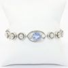 Picture of Vintage Inspired Platinum, Diamond and Cushion Cut, Light Blue Sapphire Bracelet