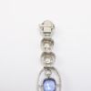 Picture of Vintage Inspired Platinum, Diamond and Cushion Cut, Light Blue Sapphire Bracelet