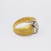 Picture of Two-Tone Gold & Diamond Solitaire Statement Ring