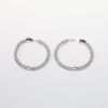 Picture of 14k White Gold & Diamond Inside-Out Hoop Earrings