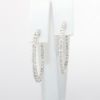 Picture of 14k White Gold & Diamond Inside-Out Hoop Earrings