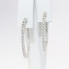 Picture of 14k White Gold & Diamond Inside-Out Hoop Earrings