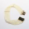 Picture of 14k Yellow Gold Quadruple Strand White Pearl Bracelet 