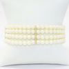 Picture of 14k Yellow Gold Quadruple Strand White Pearl Bracelet 