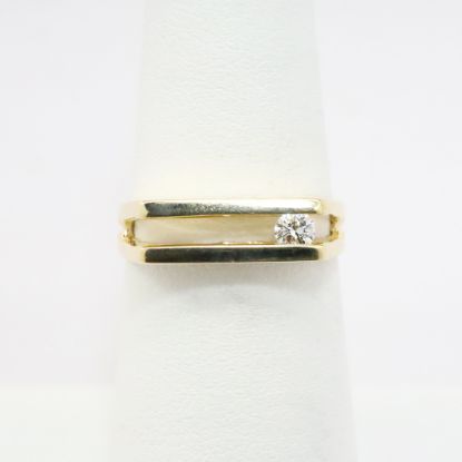 Picture of 14k Yellow Gold & Floating Diamond Ring