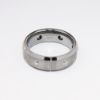 Picture of Men's Brushed Tungsten Carbide & Diamond Wedding Band