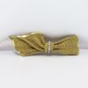 Picture of Vintage 18k Yellow Gold Mesh Bow Brooch with Seed Pearl Accents