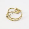 Picture of 14k Yellow Gold Art Nouveau Inspired Whiplash Brooch with Diamond Accents