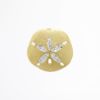 Picture of 14k Textured Yellow Gold And Diamond Sand Dollar Pendant