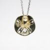 Picture of 14k Textured Yellow Gold And Diamond Sand Dollar Pendant