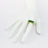 Picture of 14k Yellow Gold & Rounded Nephrite Jade Bar Ring