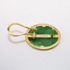 Picture of 14k Yellow Gold & Oval Cut Nephrite Jade Stud Earrings