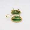 Picture of 14k Yellow Gold & Oval Cut Nephrite Jade Stud Earrings