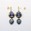 Picture of Armenta 18k Yellow Gold, Sterling, Diamond & Gemstone Statement Earrings