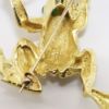 Picture of 18k Yellow Gold Climbing Frog Brooch with Emerald Cabochon Eyes