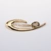 Picture of Vintage 1960's Finnish 14k Yellow Gold & Smokey Quartz Modernist Brooch