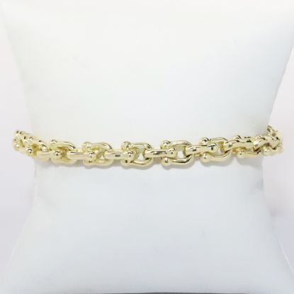 Picture of 14k Yellow Gold Stirrup Chain Bracelet