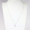 Picture of 14k White Gold Necklace with Diamond Solitaire Cross Pendant