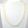 Picture of Hand Strung White Pearl Necklace with 18k Yellow Gold Clasp