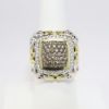 Picture of 18k Yellow Gold & Sterling Silver with Brown & White Diamonds Ring by Charles Krypell