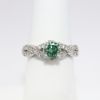 Picture of 14k White Gold & Green-Blue Diamond Solitaire Ring