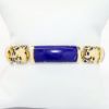 Picture of 14k Yellow Gold & Lapis Lazuli Bracelet with Chinese Inspired Dragon Stations