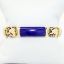 Picture of 14k Yellow Gold & Lapis Lazuli Bracelet with Chinese Inspired Dragon Stations