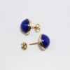 Picture of 14k Yellow Gold & Lapis Lazuli Cabochon Stud Earrings