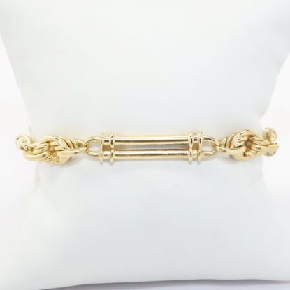 Picture of 18k Yellow Gold Fancy Link Chain Bracelet 