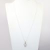 Picture of 14k White Gold Necklace with Diamond and Pearl Scrolled Pendant