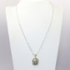 Picture of Sterling Silver & 18k Yellow Gold Necklace with Brown & White Diamond Pendant by Charles Krypell