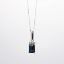 Picture of 10k White Gold Necklace with Emerald Cut Blue Sapphire & Diamond Pendant