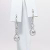 Picture of 10k White Gold & Diamond Infinity Drop Earrings with Trembling Diamond Centers