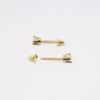 Picture of 14k Yellow Gold & Diamond Solitaire Stud Earrings 